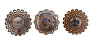 Mandala Decorativa Ambiente Sala Quarto 30x30 Kit 3 Pçs