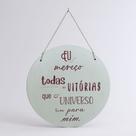 Mandala Decorativa com Frase Motivacional Quadro Parede para Sala, Quarto e Casa Lei da Atração