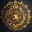 Mandala do sol com signos 44cm