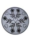 Mandala flor redonda Placa 15 x15 cm Mdf 3mm branco