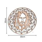 Mandala Jesus Cristo Trabalhada Mdf - 30cm Diâmetro