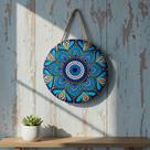 Mandala olho grego azul sorte boas energias Enfeite de parede Decorativo de Porcelana Placa Decorati Mandala olho grego azul sorte boas energias Enfeite de parede Decorativo de Porcelana Placa Decorati