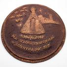 Mandala Parede Nossa Senhora Aparecida cor Bronze Resina 33 cm