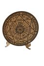 Mandala Pentáculo Sete Arcanjos Em Mdf 30cm 6mm Com Suporte