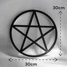 Mandala Pentagrama Divino MDF Cru OU Pintado 30CM Poder, Equilíbrio, Harmonia