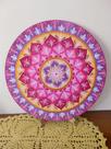MANDALA pintura a mão livre com pincel, MDF com 60cm de diâmetro