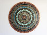 Mandala Prosperidade 90cm pintada à mão MDF 6mm