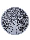 Mandala redonda Placa 15 x15 cm Mdf 3mm branco
