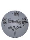 Mandala redonda Placa 15 x15 cm Mdf 3mm branco