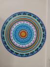 Mandala Renovação 90cm diâmetro pintada à mão mdf 6mm