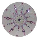 Mandala S/espelho, C/pedraria Em Rosa E Pérolas 34cm D
