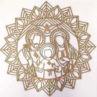 Mandala Sagrada Familia 20cm com Bordas