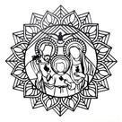 Mandala Sagrada Família 40cm Borda Pintada