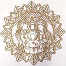 Mandala Sagrada Familia 40cm com Bordas