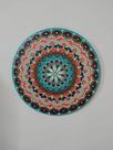 Mandala Saúde e Alegria 40cm pintada à mão mdf 6mm