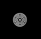 Mandala Símbolo de Hécate - Strophalos - Arte Minimalista em Tecido Oxford Mandala Símbolo de Hécate - Strophalos - Arte Minimalista em Tecido Oxford