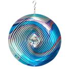 Mandala Wind Spinner FONMY com bola de cristal de 30 cm azul