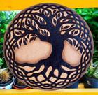 Mandalas pirografadas em MDF com 30 cm de diâmetro.