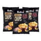 Mandioca Chips com Sal Rosa Himalaia Sem Glúten Belive contendo 3 pacotes de 50g cada