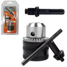 Mandril 13mm + chave e adaptador sds - RIO CHENS Mandril 13mm + chave e adaptador sds - RIO CHENS