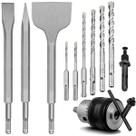 Mandril, 6 Brocas 4 A 12mm, Talhadeiras E Ponteiro Sds Plus