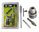 Mandril Furadeira Adaptador 1l2 Sds Plus Martelete Bosch Makita Skil Com Adaptador Chave Broca 5Pçs