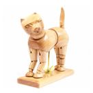 Manequim Articulado Gato De Madeira 15cm