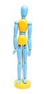 Manequim Articulado Sinoart 30cm Azul Amarelo