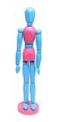 Manequim Articulado Sinoart 30cm Azul e Rosa