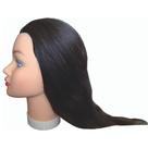 Manequim Boneca 45cm Cabelo Castanho P/ Treino Cabeleireiro