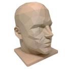 Manequim Cabeça Bege Expositor Para Boné e Óculos Masculino 3d Bege Manequim Cabeça Bege Expositor Para Boné e Óculos Masculino 3d Bege