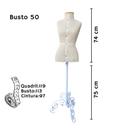 Manequim Costura com Pedestal Vintage Branco