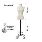 Manequim Costura Com Pedestal Vintage Preto