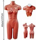 Manequim feminino adulto (Meio corpo definido N.38) na cor Rose com tampa prata