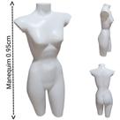 Manequim feminino adulto (Meio corpo modelo cinturinha N.36) na cor branco.