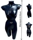 Manequim feminino adulto (Meio corpo modelo cinturinha N.36) na cor preto.