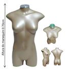 Manequim feminino adulto (Meio corpo modelo jó n.36) Savana com tampa prata.