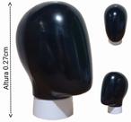 Manequim feminino (Cabeça ovo na cor preto) + suporte na cor branco.