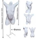 Manequim feminino (Meio corpo Cláudia Raia N.38) branco + pedestal H branco.