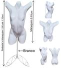 Manequim feminino (Meio corpo Cláudia Raia N.38) branco + pedestal retro branco
