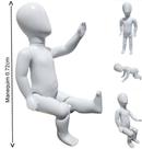 Manequim infantil bebê unissex (veste 6 meses a 1 ano) Articulado na cor branco