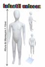 Manequim infantil unissex (Veste de 3 a 6 anos) branco + base de ferro branco