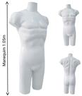 Manequim masculino adulto (Meio corpo modelo definido N.40) na cor branco