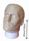 Manequim masculino (cabeça com face) + suporte na cor bege
