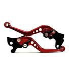 Manete Esportiva Regulagem Cg 125 Titan 00 A 04 Fan 125 04 a 08 Titan Fan 150 09 A 12 Freio Lona Vermelha Par