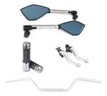 Manete Manopla Guidão Retrovisor Fazer 150 250 Fz15 Lander