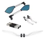 Manete Manopla Retrovisor Guidão Trail Xtz Lander 250 Motard