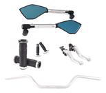 Manete Manopla Retrovisor Peso Guidão Crosser Factor Lona Manete Manopla Retrovisor Peso Guidão Crosser Factor Lona