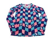 Manga Longa Barbie Quadriculada Baby Look Infantil Maj715 RCH