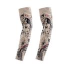 Manga Protetora Solar Masculina De Seda Gelada Para Verão, Estilo Tatuagem, Para Motociclistas,
